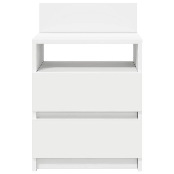 vidaXL Bedside Cabinets 2 pcs with 2 Drawers White 40x33x60 cm