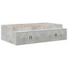 vidaXL Storage Bed Frame Concrete Grey 100 cm Engineered Wood