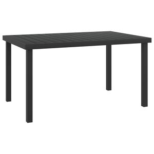vidaXL Garden Table Black 140x90x74 cm Aluminium and WPC