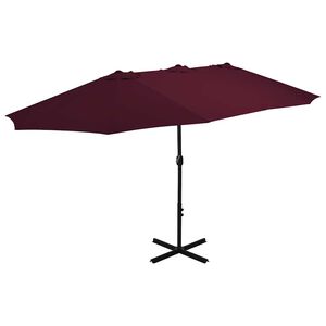 vidaXL Garden Parasol | Bordeaux Red | Polyester, Aluminium | Extra large