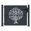 vidaXL Garden Gate Anthracite 100x75 cm Steel Tree Design