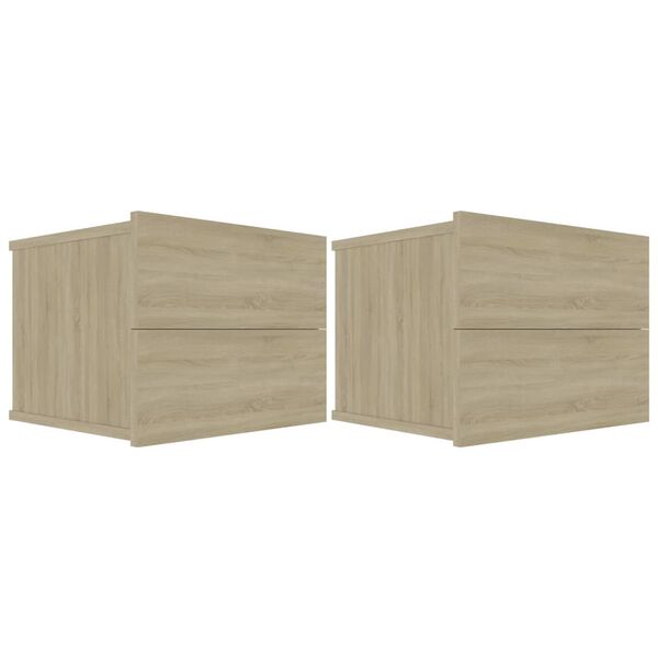 vidaXL Bedside Cabinets 2 pcs Sonoma Oak 40x30x30 cm Engineered Wood