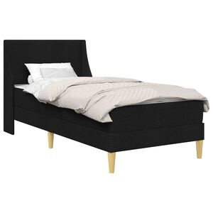 vidaXL Bed Frame with Mattress Black 90 x 190 cm Fabric