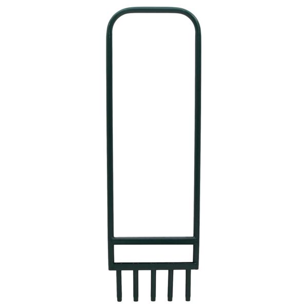 vidaXL Lawn Aerator with 5 Hollow Tines Green Powder-coated Steel