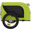 vidaXL Pet Bike Trailer Green and Black Oxford Fabric and Iron