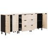 vidaXL Sideboard White Wash Finish Solid Mango Wood