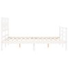 vidaXL Bed Frame without Mattress White Small Double Solid Wood