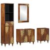 vidaXL Bathroom Cabinet Set 4 pcs Honey Brown Solid Mango Wood