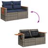 vidaXL 8 Piece Garden Sofa Set with Cushions Brown Poly Rattan Acacia