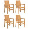 vidaXL 5 Piece Garden Dining Set Solid Wood Teak