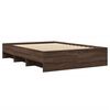 vidaXL Bed Frame without Mattress Brown Oak 120x200 cm Engineered Wood