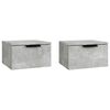 vidaXL Wall-mounted Bedside Cabinets 2 pcs Concrete Grey 34x30x20 cm