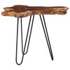vidaXL Coffee Table 70x45 cm Solid Teak Wood and Polyresin