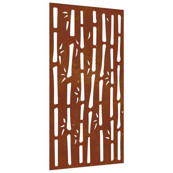 vidaXL Garden Wall Decoration 105x55 cm Corten Steel Bamboo Design