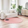 vidaXL Faux Rabbit Fur Rug Olite Pink &Oslash; 200 cm Polyester