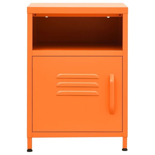 vidaXL Nightstand Orange 35x35x51 cm Steel