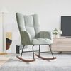 vidaXL Rocking Chair Light Grey 78 x 61 x 98 cm Velvet