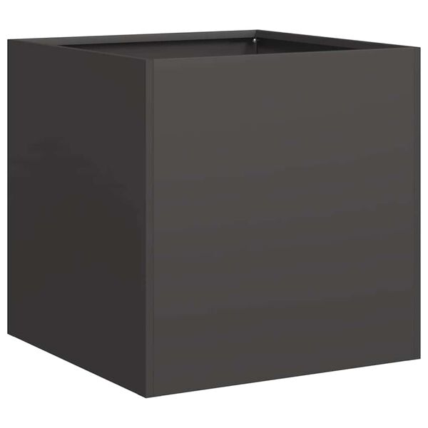 vidaXL Planter Black 40x40x40 cm Cold-rolled Steel