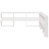 vidaXL Bookcase Headboard L-Shaped White 180 cm Solid Wood Pine