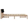 vidaXL Bed frame Brown and black 120 x 190 cm Solid pine wood