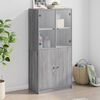 vidaXL Highboard with Doors Grey Sonoma 68x37x142 cm Engineered Wood