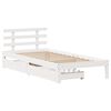 vidaXL Bed Frame with Drawers without Mattress White90x190 cm Single