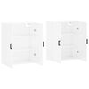 vidaXL Wall Mounted Cabinets 2 pcs High Gloss White 69.5x34x90 cm