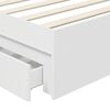 vidaXL Storage Bed with Headboard White 120 x 190 cm Engineered Wood