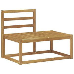 vidaXL Outdoor End Sofa White 91 x 63 x 73 cm Solid Acacia Wood