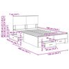 vidaXL Bed Frame with Drawer Sonoma Oak 135 x 190 cm Engineered Wood