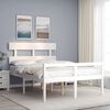 vidaXL Senior Bed without Mattress White 120x200 cm Solid Wood