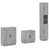 vidaXL 3 Piece Bathroom Cabinet Set HOORN Grey Sonoma Engineered Wood