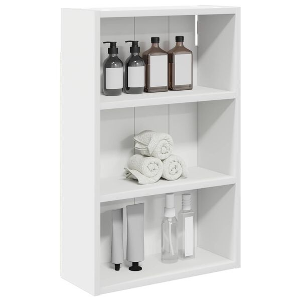 vidaXL Bathroom Wall Cabinet White 40 x 16 x 62.5 cm Engineered wood