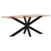 vidaXL Dining Table Leg Spider Shape Black 150x78x(72-73) cm Steel