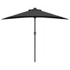 vidaXL Garden Parasol Black 294 x 150 x 223 cm Polyester and Steel