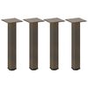 vidaXL Coffee Table Legs 4 pcs Natural Steel 42-44 cm Steel
