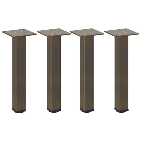 vidaXL Coffee Table Legs 4 pcs Natural Steel 42-44 cm Steel