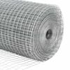 vidaXL Fence with Post Silver 1.5 x 50 m Steel