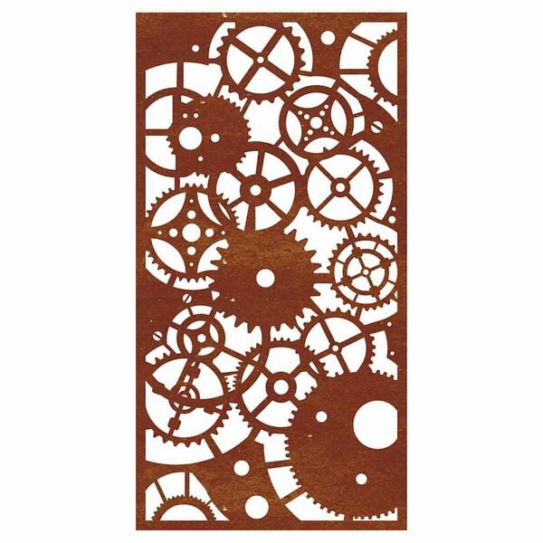 vidaXL Garden Wall Decoration 105x55 cm Corten Steel Gear Wheel Design