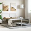 vidaXL Metal Bed Frame without Mattress with Footboard White 160x200cm
