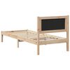 vidaXL Bed Frame with Headboard Light Grey 80 x 200 cm Solid Pine Wood