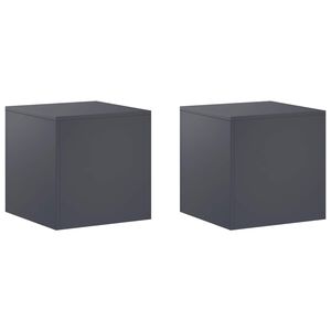 vidaXL Plant Stand 2 pcs Anthracite 40 x 40 x 40 cm Galvanised Steel