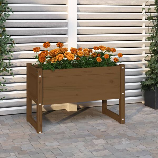 vidaXL Planter Honey Brown 78x40x52 cm Solid Wood Pine