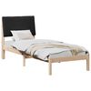 vidaXL Bed frame Brown and black 80 x 200 cm Solid pine wood