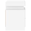 vidaXL Bedside Cabinets with LED Lights 2 pcs White 35x39x55 cm
