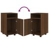 vidaXL Side Cabinet with Wheels Brown Oak 33x38x60 cm Engineered Wood