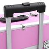 vidaXL Make-up Trolley Aluminium Pink