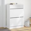 vidaXL Shoe Cabinet with 2 Flip-Drawers White 80x34x116 cm