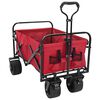 vidaXL Folding Hand Trolley Red 89 x 63 x 96 cm Steel and Oxford Cloth