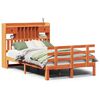 vidaXL Bookcase Bed without Mattress Wax Brown 120x190 cm Small Double Solid Wood Pine